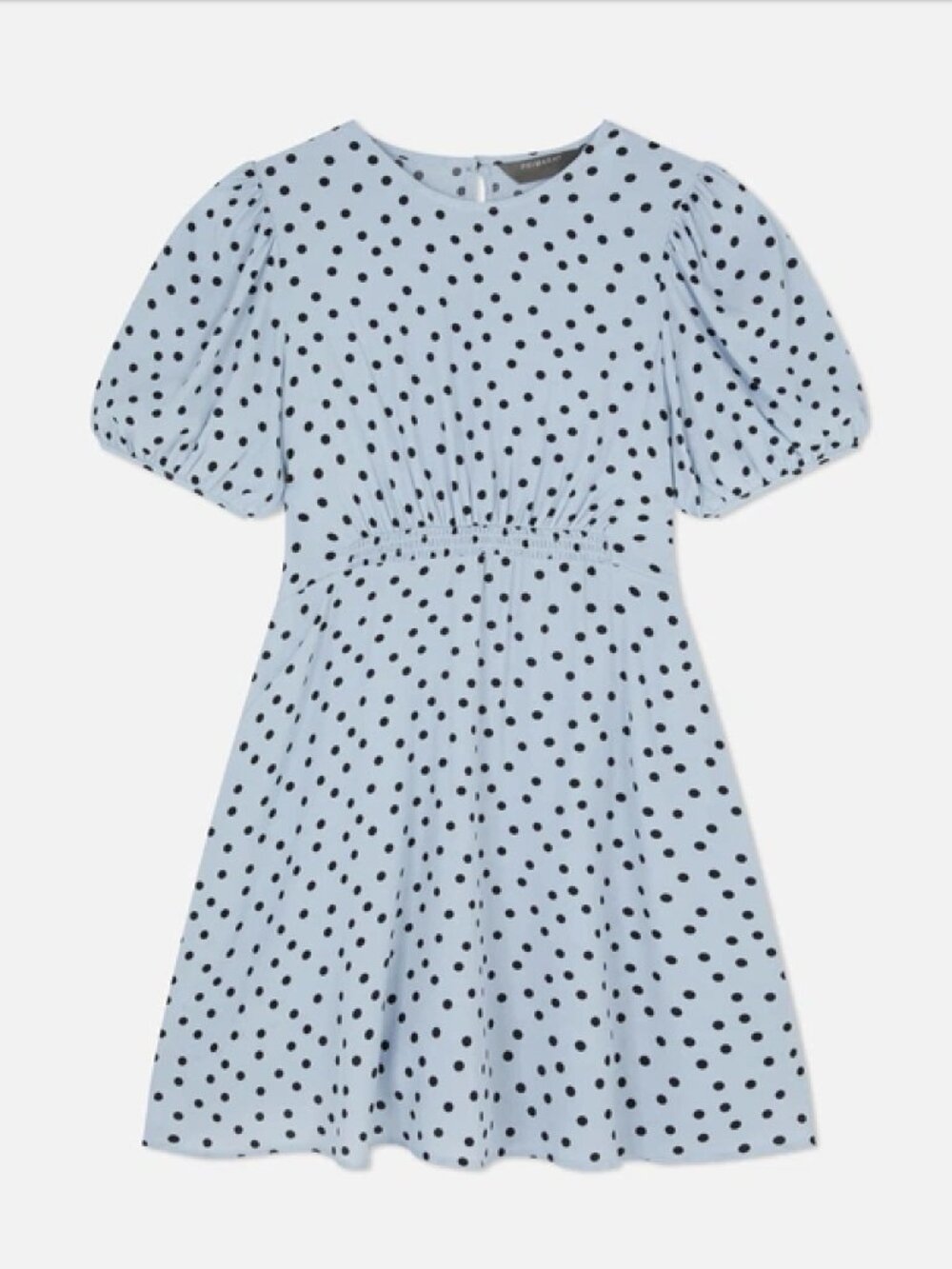 Primark Baby Blue Polka Dot Mini - Size 16